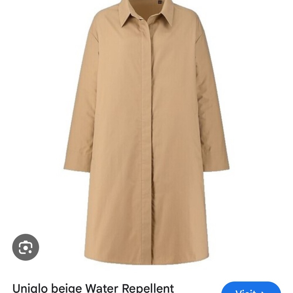 Uniqlo water repellent trench rain coat